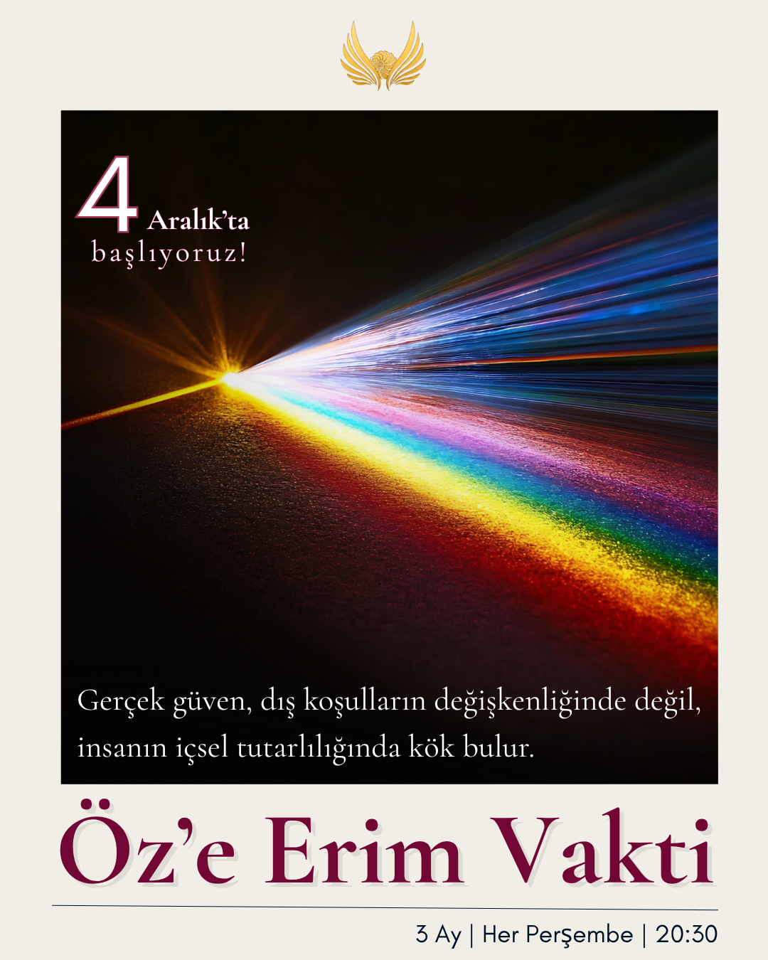 Online Öz'e Erim Vakti - 4 Aralık'ta Başlıyor